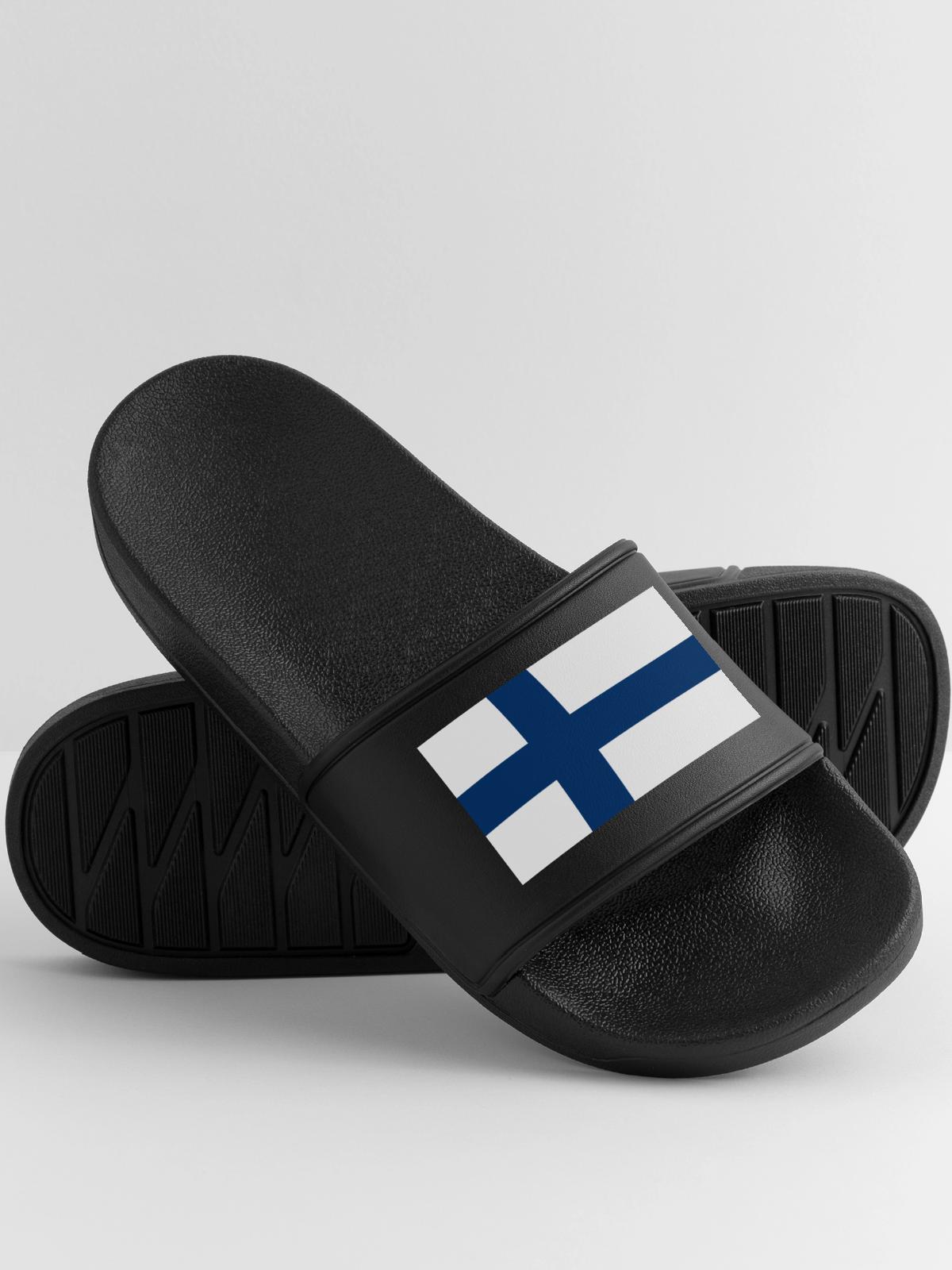 Finnland - Männer Badelatschen - Schwarz - Vorne