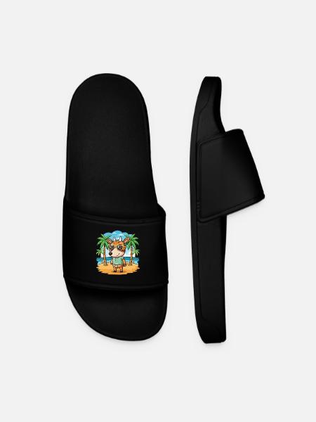Okapi Lustige Cartoon Sommer Strand Sonnenbrille - Männer Badelatschen - Schwarz