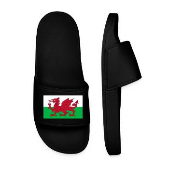 Wales - Männer Badelatschen - Schwarz - Vorne