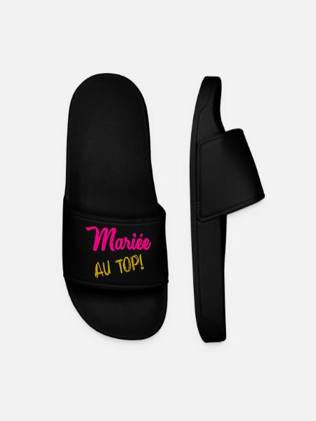 I CAN'T I'M MARRIED - Men’s Pool Sliders - black