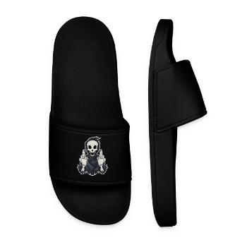 Grim Reaper montre les deux doigts du milieu - Claquettes Homme - noir - Devant
