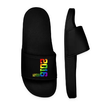 LGBTQ 2016 ARC-EN-CIEL QUEER 9E ANNIVERSAIRE PRIDE - Claquettes Homme - noir - Devant
