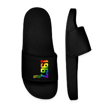 FIERTÉ DU 59E ANNIVERSAIRE QUEER ARC-EN-CIEL 1967 - Claquettes Homme - noir - Devant