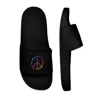 PEACESYMBOLYMUTICKOLOR - Men’s Pool Sliders - black - Front