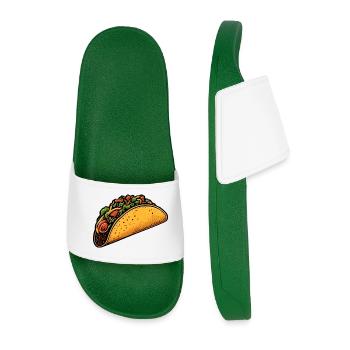Tacos - Männer Badelatschen - Dunkelgrün - Vorne