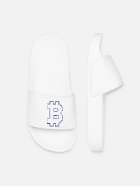 Bitcoin bitcoin BITCOIN Bitcoin - Frauen Badelatschen - Weiß
