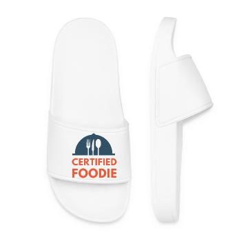 certified food lover Essen Foodie - Frauen Badelatschen - Weiß - Vorne