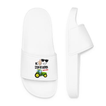 farmers protest with enough is enough for the farmers - Women’s Pool Sliders - white - Front