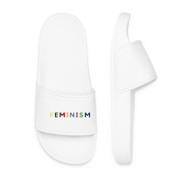 Feminism - Frauen Badelatschen - Weiß - Vorne