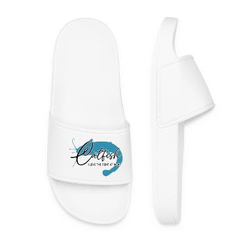 Poisson-chat, poisson-chat, pêche sportive, monstre de rivière - Claquettes Femme - blanc - Devant