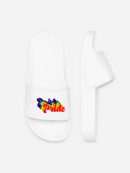 Pride LGBT Retro - Claquettes Femme - blanc