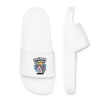 Engineer At Work! - Women’s Pool Sliders - white - Front
