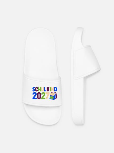 Schulkind 2027 Einschulung - Frauen Badelatschen - Weiß