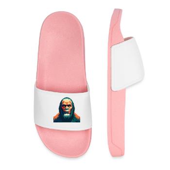 Big Foot Cartoon Figur Buntes Haustier Tier - Frauen Badelatschen - Hellrosa - Vorne