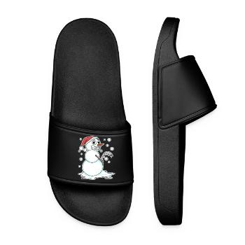 Snowman funny - Women’s Pool Sliders - black - Front