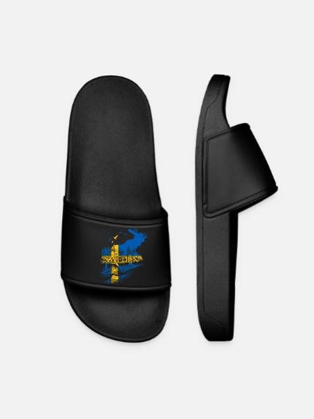SWEDEN ELCH SCHWEDEN FLAGGE - Frauen Badelatschen - Schwarz