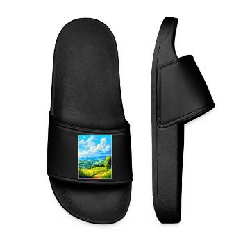 Upper Palatinate Germany Vintage Travel Poster WPA - Women’s Pool Sliders - black - Front