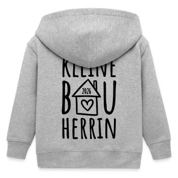 Kleine Bauherrin 2026 - Kinder Organic Kapuzenjacke Mini Cultivator von Stanley/Stella - Grau meliert - Hinten