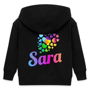 Sara Geburtstag Sara - Kinder Organic Kapuzenjacke Mini Cultivator von Stanley/Stella - Schwarz - Hinten