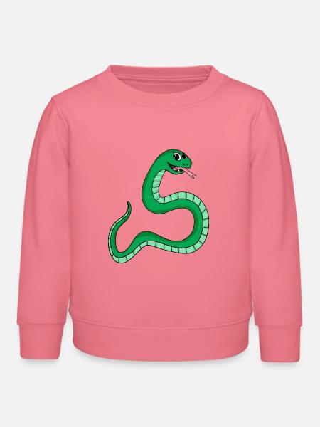 Schlange - Kinder Organic Sweatshirt Mini Changer von Stanley/Stella - Pink