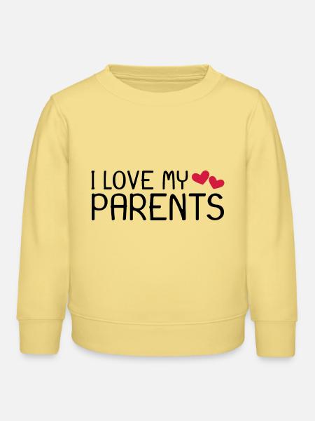 Ich liebe meine Eltern - Kinder Organic Sweatshirt Mini Changer von Stanley/Stella - Gelb Viva
