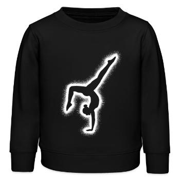 Turnerin Gymnastik Handstand Mädchen Kinder Turnen - Kinder Organic Sweatshirt Mini Changer von Stanley/Stella - Schwarz - Vorne - AI Model Kid Male (0cm)