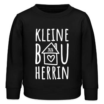 Kleine Bauherrin 2026 - Kinder Organic Sweatshirt Mini Changer von Stanley/Stella - Schwarz - Vorne - AI Model Kid Male (0cm)