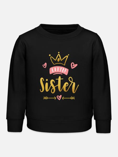 Little Sister Announcement – Baby & Kids Clothes - Kids Organic Sweatshirt by Stanley/Stella - black