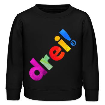 DREI 3 JAHRE 3. GEBURTSTAG - Kinder Organic Sweatshirt Mini Changer von Stanley/Stella - Schwarz - Vorne - AI Model Kid Male (0cm)