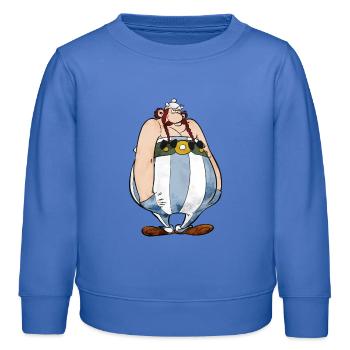 Asterix Obelix Hände In Den Taschen - Kinder Organic Sweatshirt Mini Changer von Stanley/Stella - carolina Blue - Vorne - AI Model Kid Female (0cm)