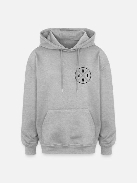 MOIN - Oversized Unisex Hoodie - Grau meliert