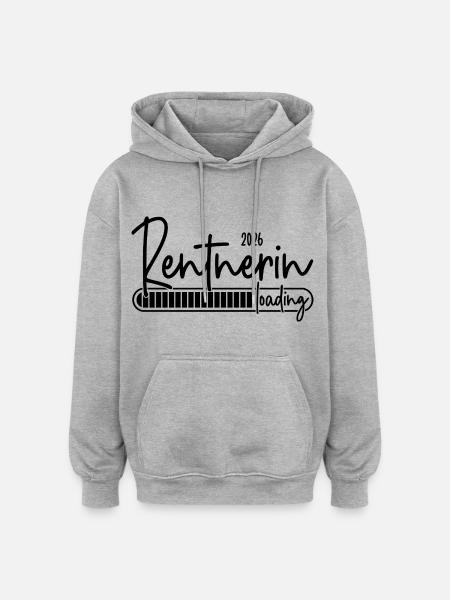 Rentnerin 2026 Loading - Oversized Unisex Hoodie - Grau meliert