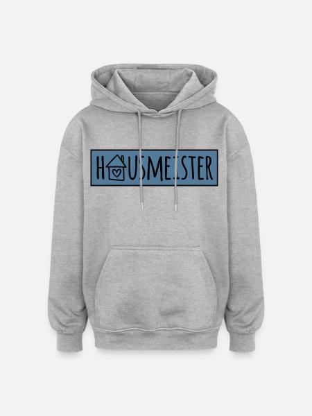 Hausmeister - Oversized Unisex Hoodie - Grau meliert