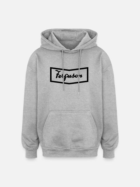 Ferguson TE20 hood logo - Oversized Unisex Hoodie - heather grey