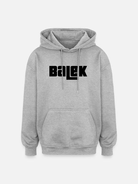 Balek - Sweat à capuche oversize unisexe - gris chiné