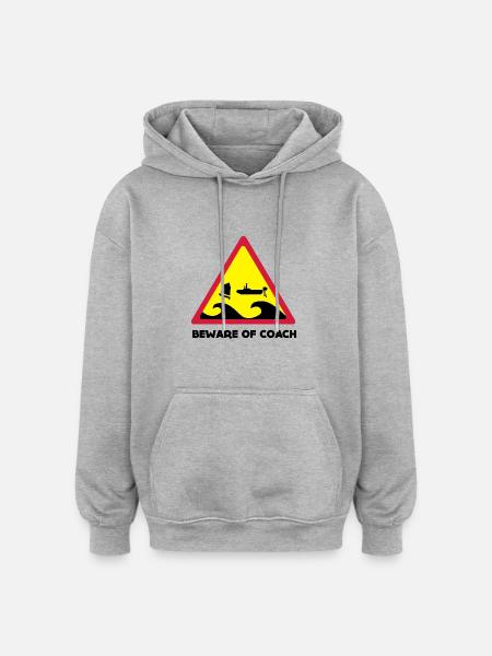 Beware Of Coach - Opti Edition - Oversized Unisex Hoodie - Grau meliert