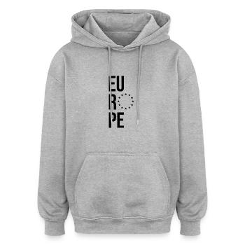 Europe - Stars - Oversized Unisex Hoodie - Grau meliert - Vorne - Noah (186cm)