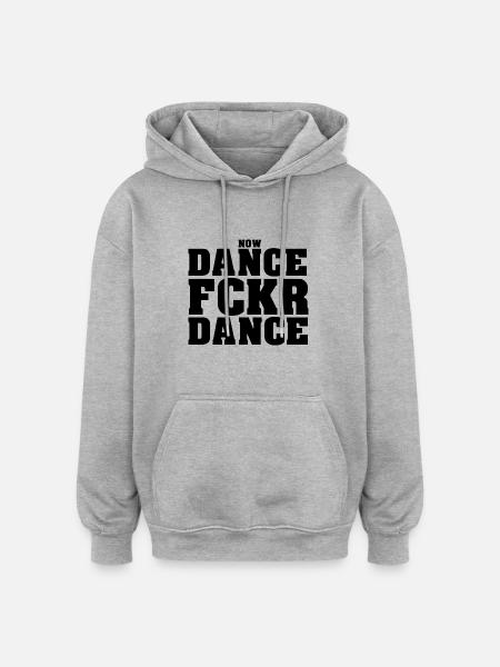 Danse Fckr Danse - Sweat à capuche oversize unisexe - gris chiné