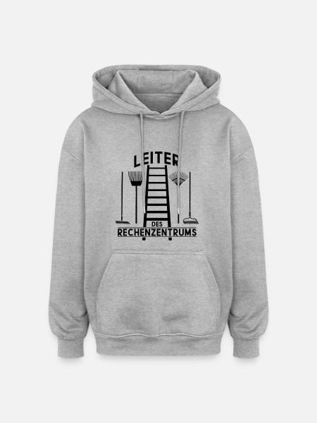 LEITER DES RECHENZENTRUMS - Oversized Unisex Hoodie - Grau meliert