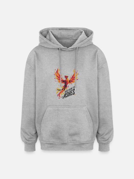 Rise From The Ashes - Oversized Unisex Hoodie - heather grey