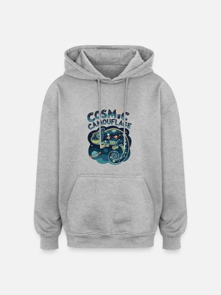 Cosmic Camouflage - Oversized Unisex Hoodie - heather grey