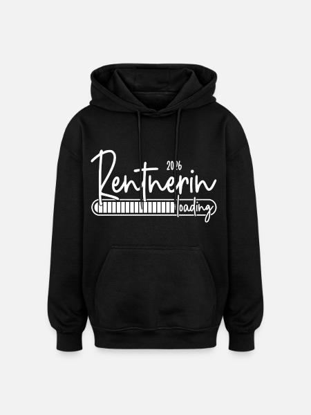 Rentnerin 2026 Loading - Oversized Unisex Hoodie - Schwarz