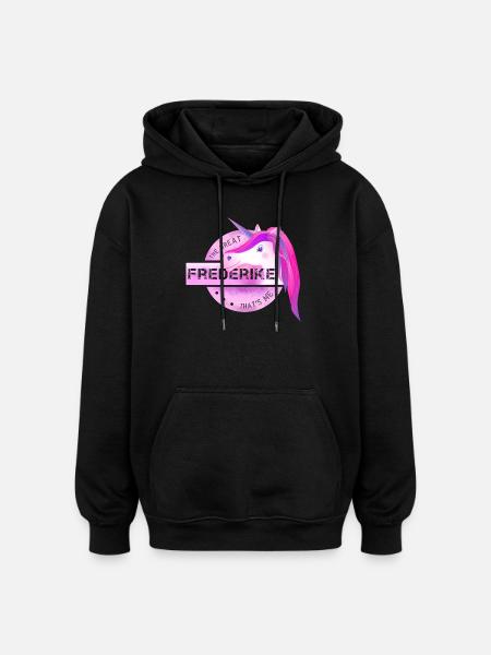 Frederike - Oversized Unisex Hoodie - Schwarz