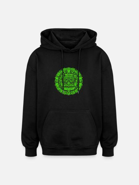 Techno Music Logo - Oversized Unisex Hoodie - black