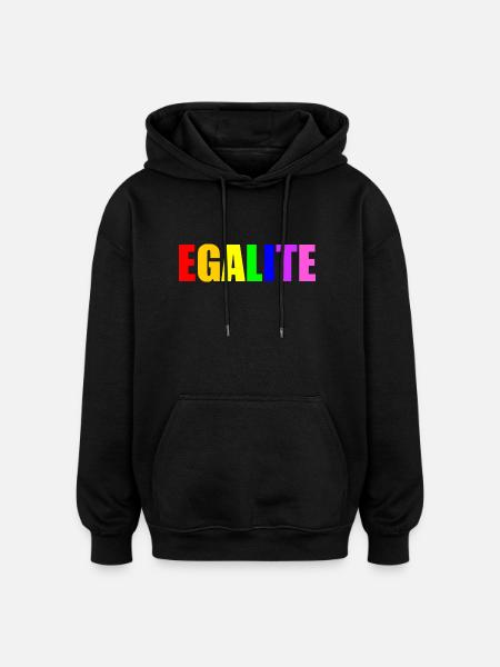 Equality - Oversized Unisex Hoodie - black