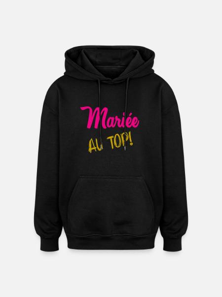 I CAN'T I'M MARRIED - Oversized Unisex Hoodie - black