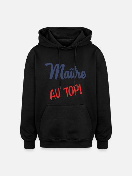 MASTER AT THE TOP - Oversized Unisex Hoodie - black