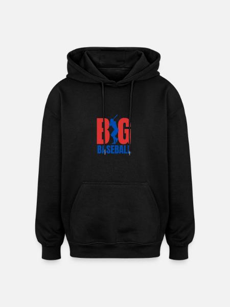 Baseball BIG - Oversized Unisex Hoodie - black