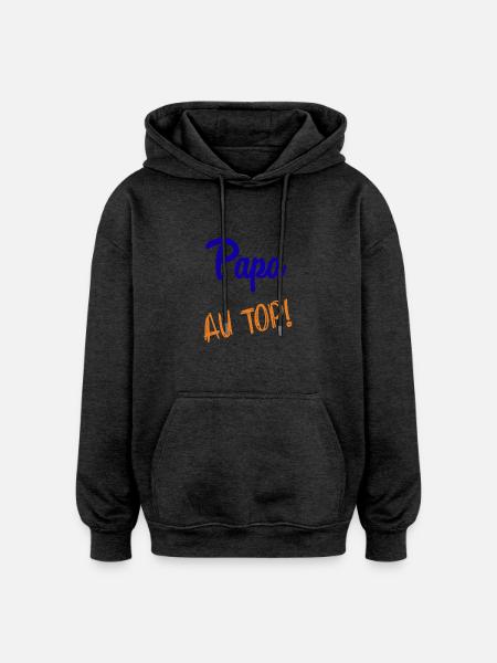 DAD - Oversized Unisex Hoodie - charcoal grey