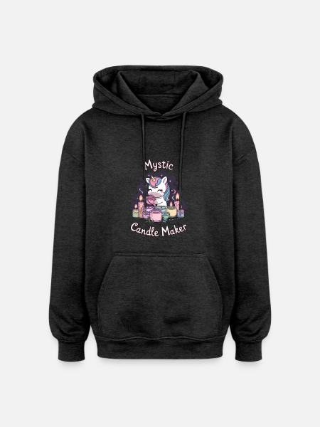 Mystic Candle Maker. - Oversized Unisex Hoodie - charcoal grey